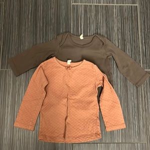 Pair of Quincy Mae long-sleeved shirts, Size 2-3y